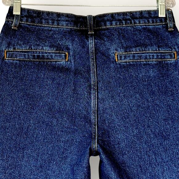 ASOS Design Double Pleats Tapered Leg Dark Blue Washed Jeans Men Size W31 - Picture 8 of 13